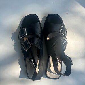 Intentionally Blank Black Sandals